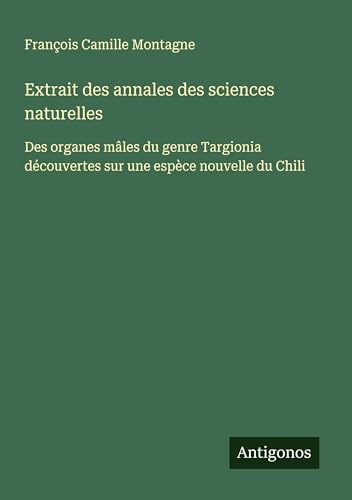 Extrait des annales des sciences naturelles