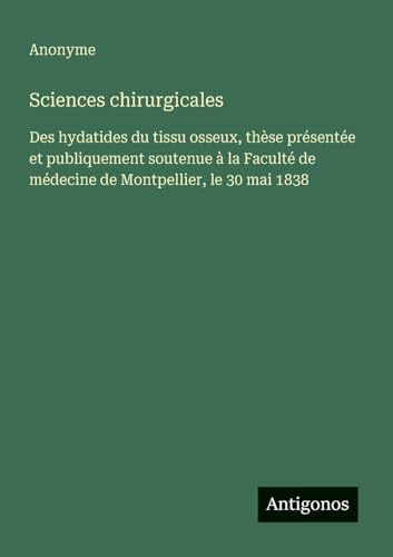 Sciences chirurgicales