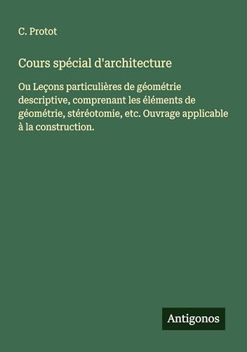 Cours spécial d'architecture