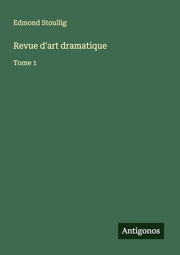 Revue d'art dramatique