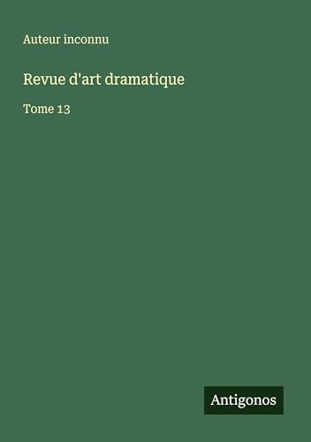 Revue d'art dramatique