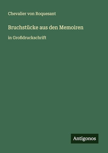 Bruchstücke aus den Memoiren