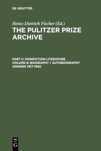 Biography / Autobiography Awards 1917-1992