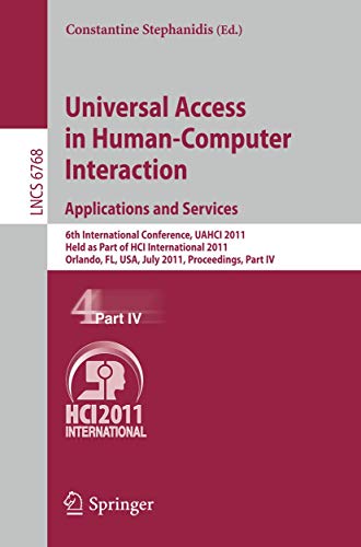 Universal Access in Human-Computer Interaction. Applications and Services