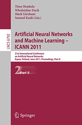 Artificial Neural Networks and Machine Learning