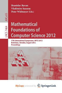 Mathematical Foundations of Computer Science 2012