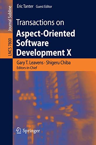 Transactions on Aspect-Oriented Software Development X