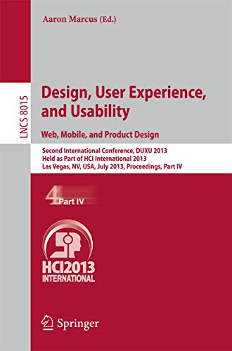 Design, User Experience, and Usability
