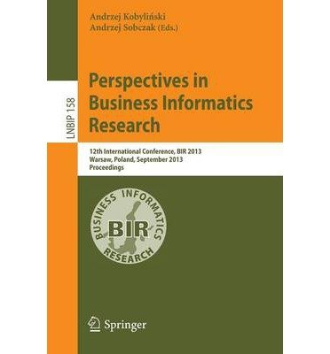 Perspectives in Business Informatics Research
