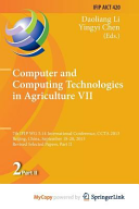 Computer and Computing Technologies in Agriculture VII