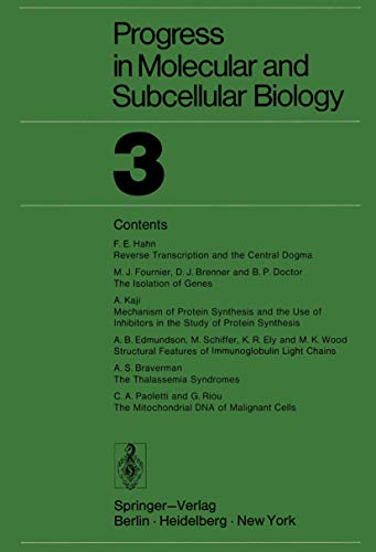 Progress in Molecular and Subcellular Biology 3
