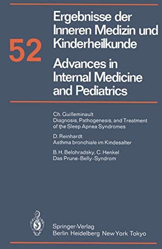 Ergebnisse Der Inneren Medizin Und Kinderheilkunde / Advances in Internal Medicine and Pediatrics
