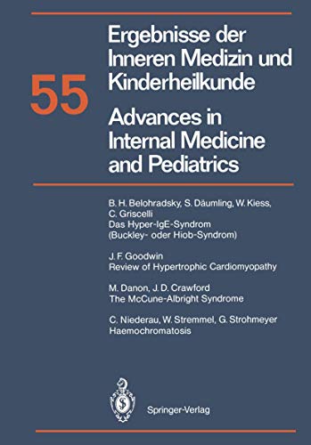 Ergebnisse der Inneren Medizin und Kinderheilkunde / Advances in Internal Medicine and Pediatrics