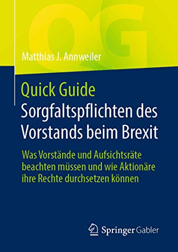 Quick Guide Sorgfaltspflichten des Vorstands beim Brexit