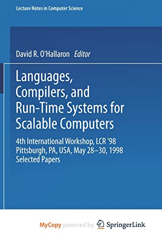 Languages, Compilers, and Run-Time Systems for Scalable Computers