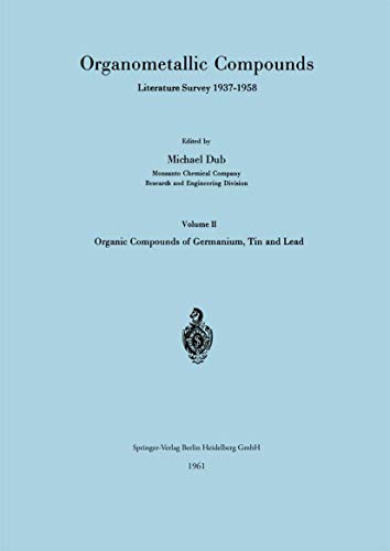 Organometallic Compounds Literature Survey 1937-1958