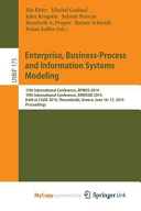 Enterprise, Business-Process and Information Systems Modeling