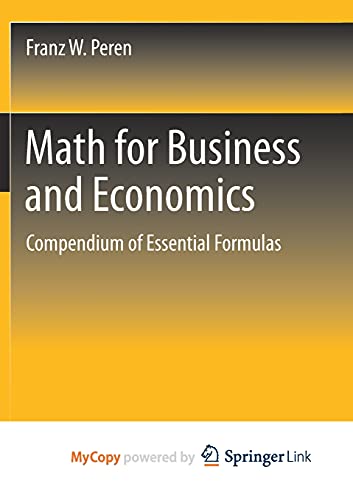 Math for Business and Economics