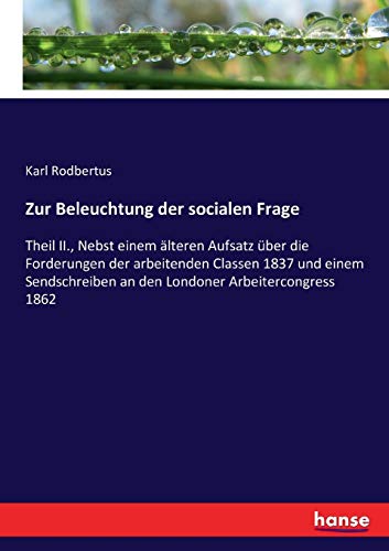 Zur Beleuchtung der socialen Frage