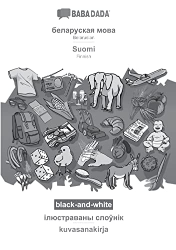Belarusian (in cyrillic script) - Suomi, visual dictionary, BW