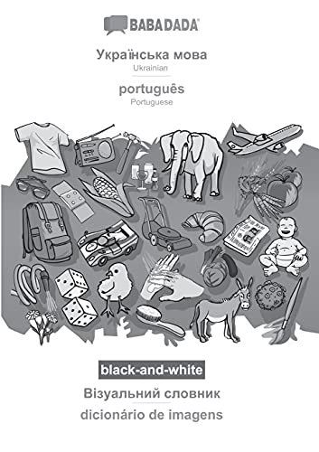 Ukrainian  (in cyrillic script) - português, visual dictionary, BW