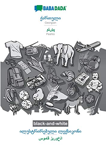 Georgian (in georgian script) - Pashto (in arabic script), visual dictionary, BW