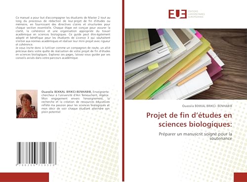Projet de fin d'études en sciences biologiques