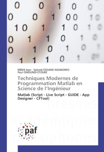 Techniques Modernes de Programmation Matlab en Science de l'Ingénieur