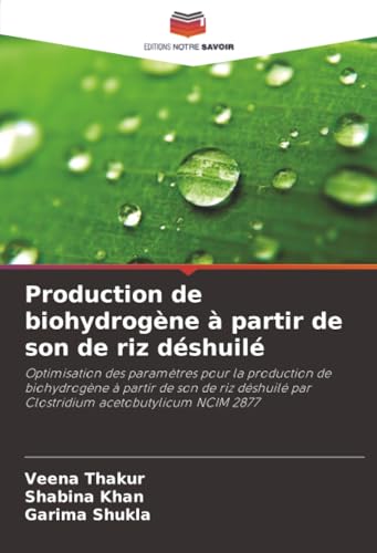 Production de biohydrogène à partir de son de riz déshuilé