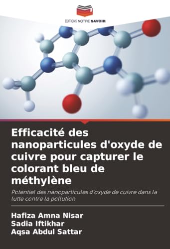 Efficacité des nanoparticules d'oxyde de cuivre pour capturer le colorant bleu de méthylène