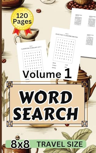 8x8 Word Search Travel Size Volume 1