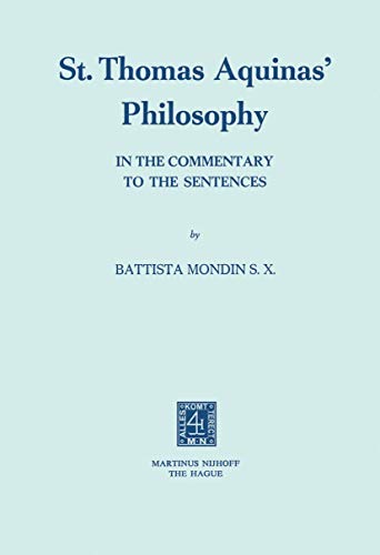 St. Thomas Aquinas' Philosophy