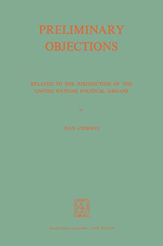 Preliminary Objections Related to the Jurisdiction of the United Nations Political Organs