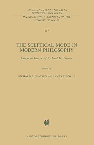 The Sceptical Mode in Modern Philosophy