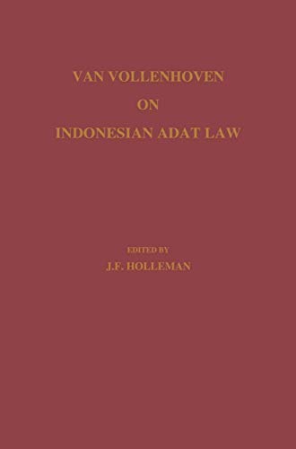 Van Vollenhoven on Indonesian Adat Law