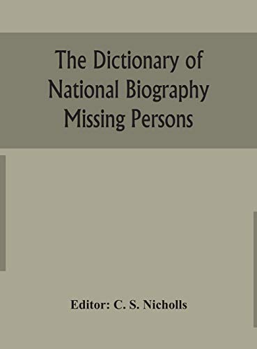 The Dictionary Of National Biography Missing Persons