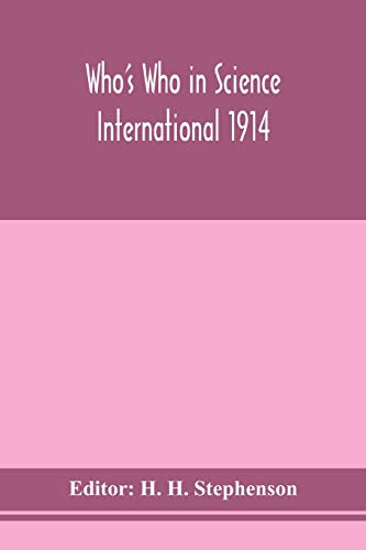 Who'S Who In Science International 1914