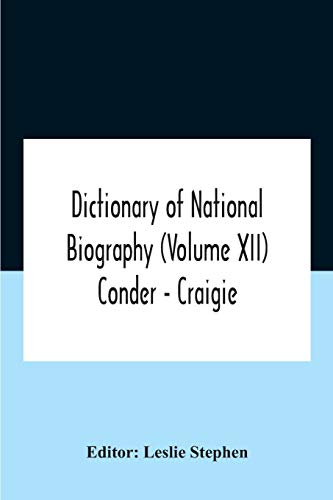 Dictionary of national biography (Volume XII) Conder - Craigie