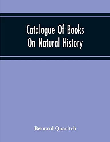 Catalogue Of Books On Natural History