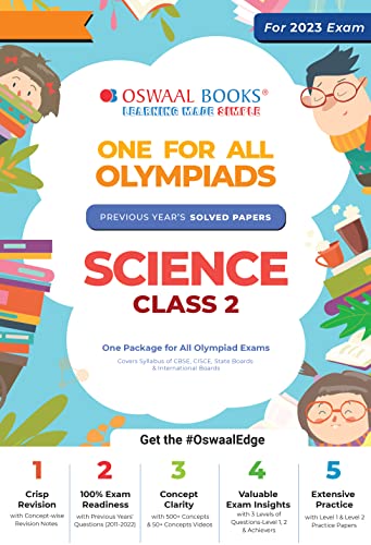 Oswaal One For All Olympiad Previous Years' Solved Papers, Class-2 Science Book (For 2023 Exam)