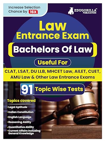 Law Entrance Exam 2023 - 91 Topic-wise Solved Tests For Various National and State Universities/Institutes CLAT, LSAT, DU LLB, MHCET Law, AMU Law with Free Access to Online Tests