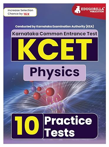 KCET Physics Book 2023 (Karnataka Common Entrance Test) - 10 Mock Tests (Solved Objective Questions with detail solutions) with Free Access To Online Tests