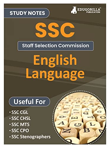 Study Notes for English Language - Topicwise Notes for CGL, CHSL, SSC MTS, CPO and Other SSC Exams with Solved MCQs