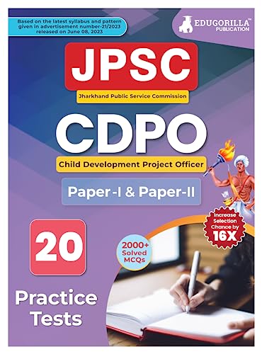 Jharkhand Child Development Project Officer (CDPO) Paper I and II Book 2023 (English Edition) - 20 Full Length Mock Tests (Paper I and Paper II) with Free Access to Online Tests