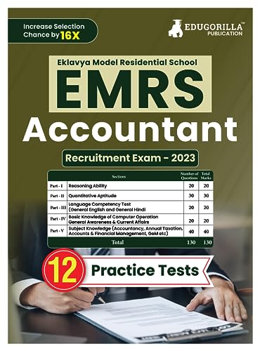 EMRS Accountant Exam Book 2023 (English Edition) - Eklavya Model Residential School - 12 Practice Tests (1500+ Solved Questions) with Free Access To Online Tests