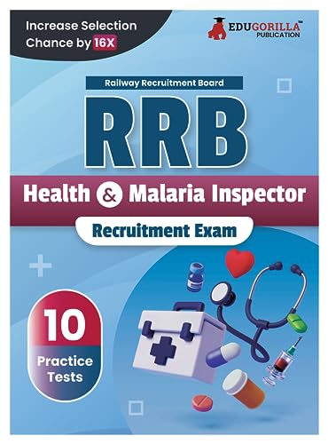 RRB Health and Malaria Inspector Recruitment Exam Book 2023 (English Edition) | Railway Recruitment Board | 10 Practice Tests (1000 Solved MCQs) with Free Access To Online Tests