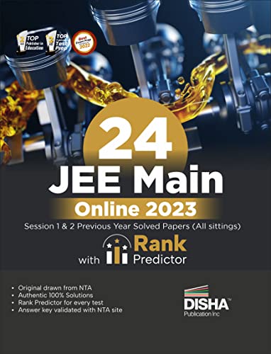 24 JEE Main Online 2023 Previous Year Solved Papers (All sittings) with Rank Predictor