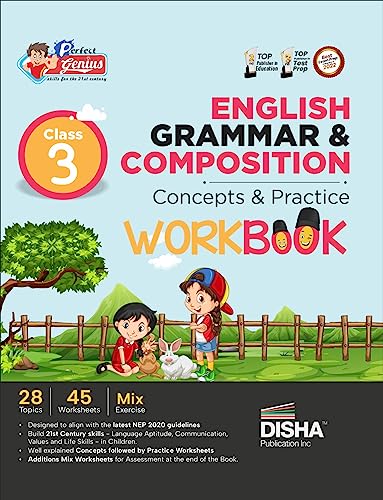 Perfect Genius Class 3 English Grammar & Composition Concepts & Practice Workbook | Follows NEP 2020 Guidelines