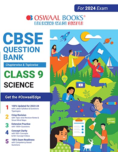 Oswaal CBSE Class 9 Science Question Bank (2024 Exam)