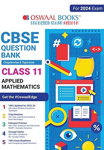 Oswaal CBSE Chapterwise & Topicwise Question Bank Class 11 Applied Mathematics Book (For 2023-24 Exam)
